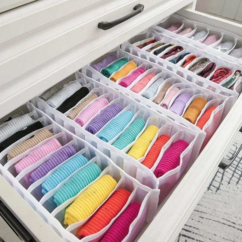 Foldable Wardrobe Drawer Organizer Set for Underwear and Bra Storage