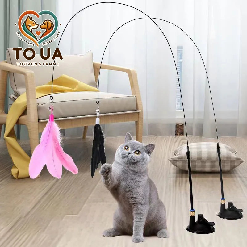 Pounce & Play Suction Cup Cat Toy Set