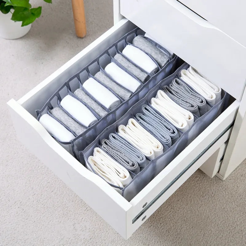 Foldable Wardrobe Drawer Organizer Set for Underwear and Bra Storage